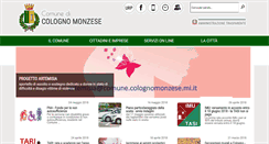 Desktop Screenshot of comune.colognomonzese.mi.it
